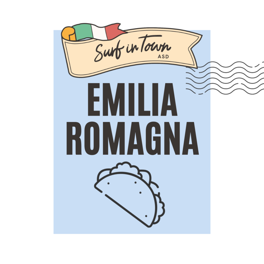 sticker azzurro con scritta Emilia Romagna
